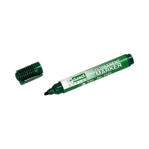 Marker permanentny 1.0-5.0mm zielony ścięty D'Rect TH2160