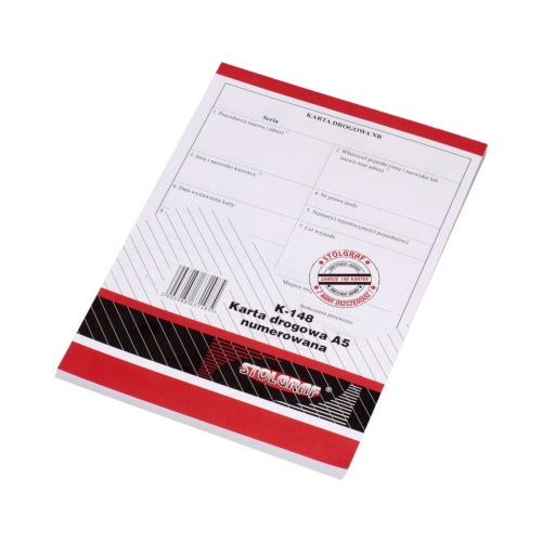 Karta drogowa A5 numerowana Stolgraf K148