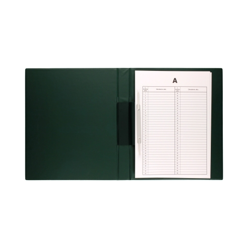 Teczka akta osobowe 3cm/wąsy/blaszk ciemnozielona ABCDE