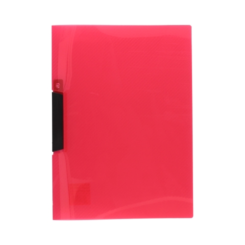 Skoroszyt klips A4/PP czerwony/przeźr Biurfol