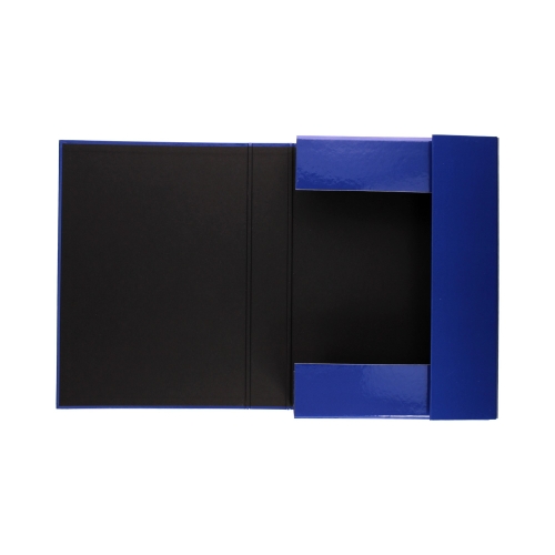 Teczka skrzydłowa gumka niebieska 50mm Caribic