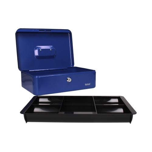 Kasetka metalowa niebieska L 100x300x217 Eagle