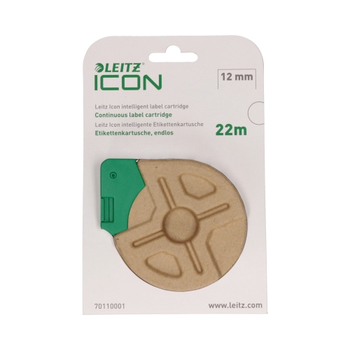 Taśma 12mmx22m biała papierowa Icon Leitz