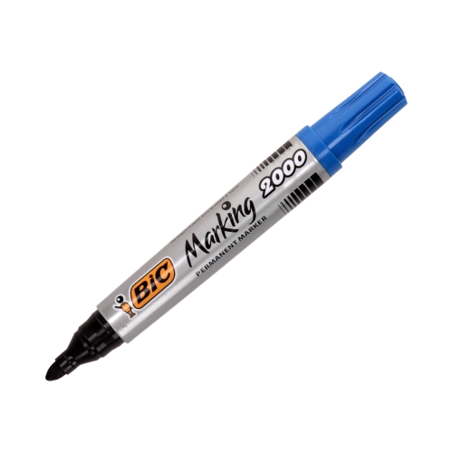 Marker permanentny 1.7mm niebieski okrągły Bic