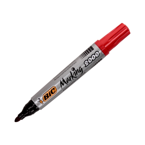 Marker permanentny 1.7mm czerwony okrągły Bic