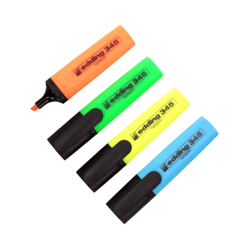 Zakreślacz 4kol etui Edding 345