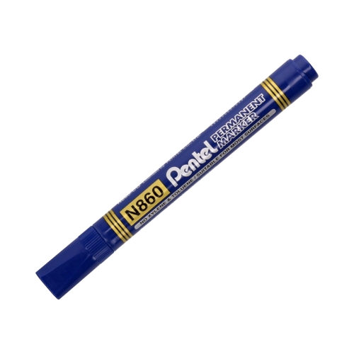 Marker permanentny 1.2-4.0mm niebieski ścięty Pentel N860