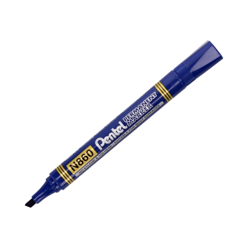 Marker permanentny 1.2-4.0mm niebieski ścięty Pentel N860