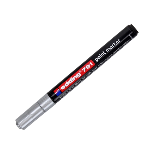 Marker olejowy 1.0-2.0mm srebrny okrągły Edding 791