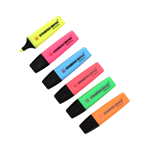 Zakreślacz 6kol etui Boss Stabilo 70/6