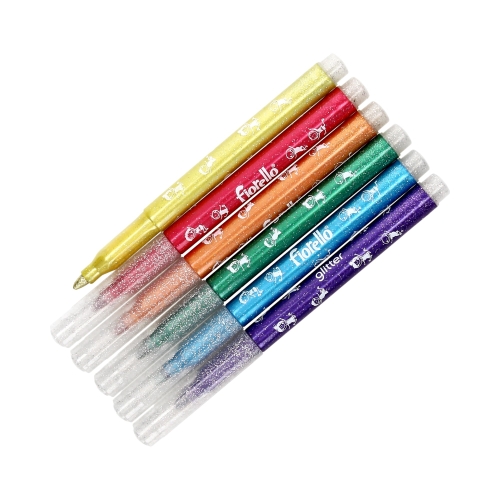 Flamastry 6kol brokatowe Fiorello