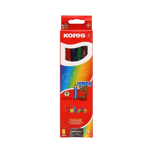 Kredki ołówkowe 6kol Jumbo trókątne 93506