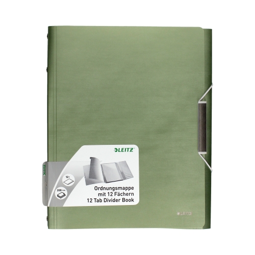 Teczka segregująca A4/12 zielona Style Leitz
