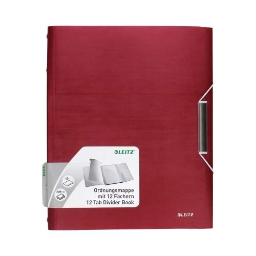Teczka segregująca A4/12 czerwona Style Leitz