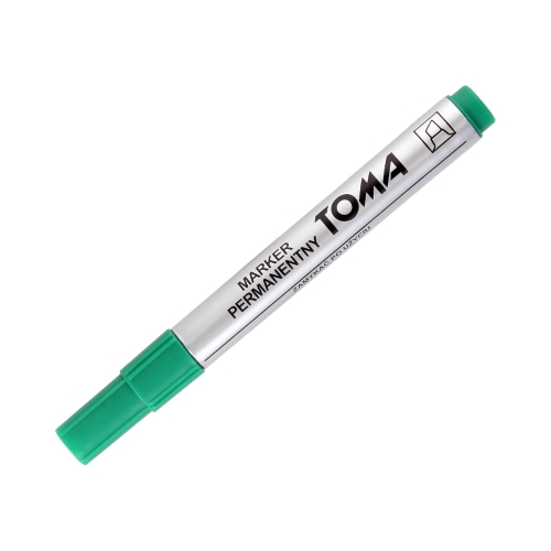 Marker permanentny 1.5mm zielony ścięty Toma TO091