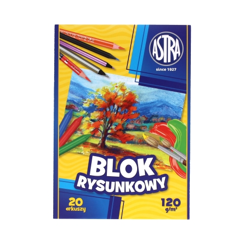 Blok rysunkowy A4 biały 110/120g Astra