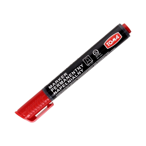 Marker permanentny 1.5mm czerwony okrągły Toma TO222