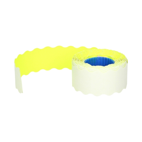 Taśma metkownica 26x12 1rzędowa falista żółta - 800 etykiet