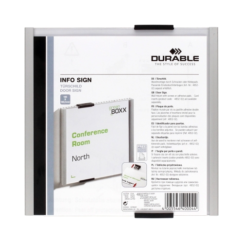 Tabliczka informacyjna 149x148.5 srebrna Durable Info Sign