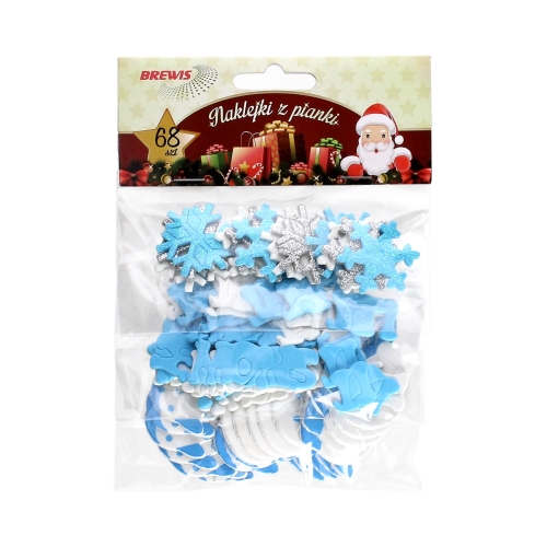 Naklejka ozdobna pianki śnieżynki/pingw Brewis (68)