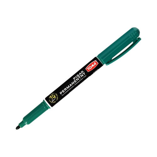 Marker permanentny 1.5mm zielony okrągły Toma T0324