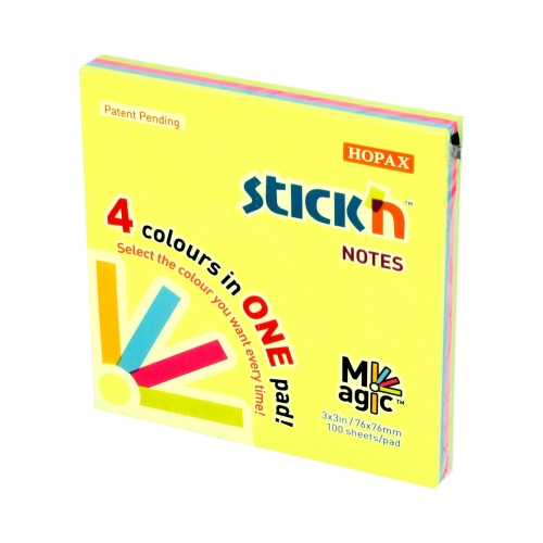 Karteczki samoprzylepne 76x76 neon StickN 21571