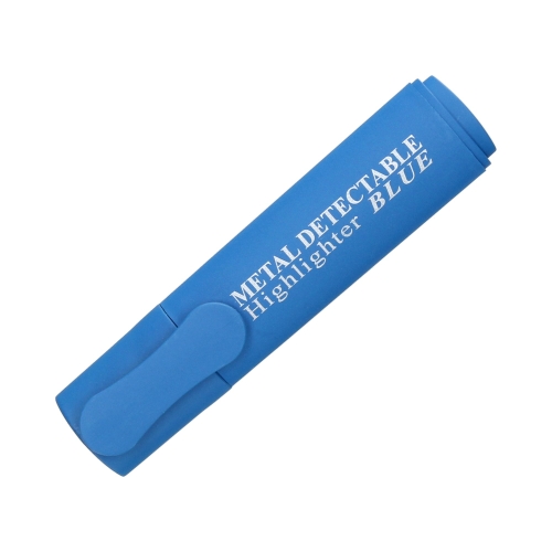Zakreślacz niebieski wykrywalny detektorem metalu