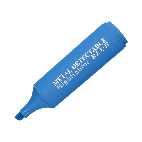 Zakreślacz niebieski wykrywalny detektorem metalu