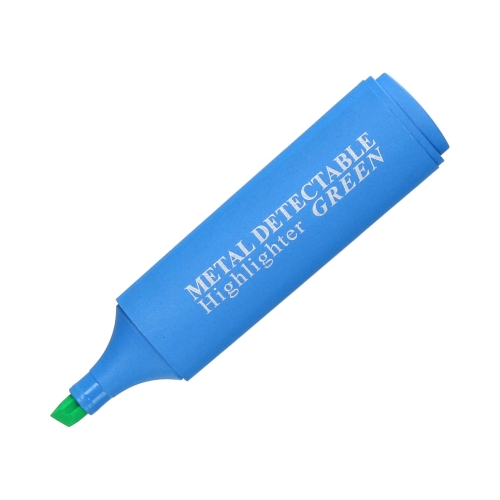 Zakreślacz zielony wykrywalny detektorem metalu