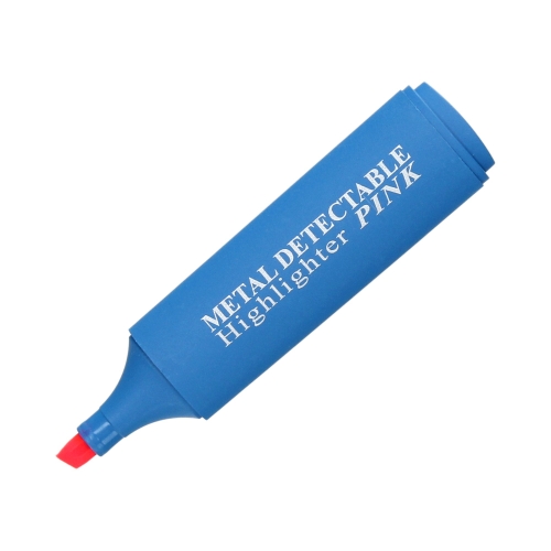 Zakreślacz różowy wykrywalny detektorem metalu