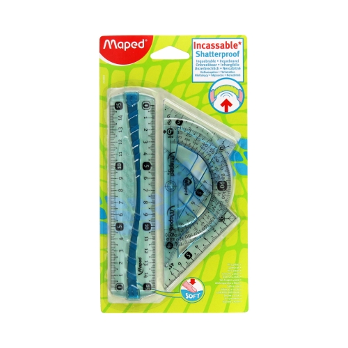 Zestaw linijek gumowy/uchwyt Flex Maped 244069