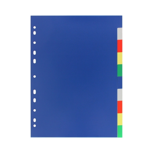Przekładki PP A4/10 5k kolorowe Esselte