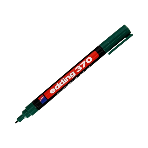 Marker permanentny 1.0mm zielony okrągły Edding 370