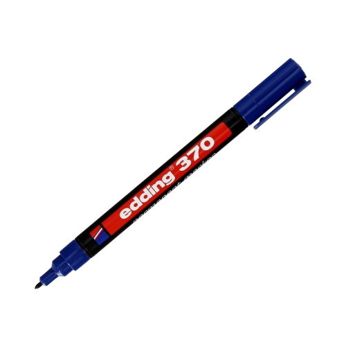 Marker permanentny 1.00mm niebieski okrągły Edding 370