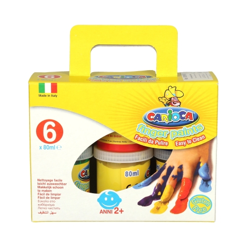 Farba palce 6kol 80ml Carioca KO023/KO032