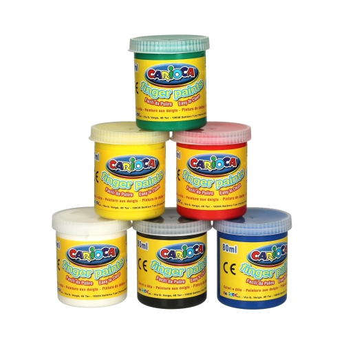 Farba palce 6kol 80ml Carioca KO023/KO032