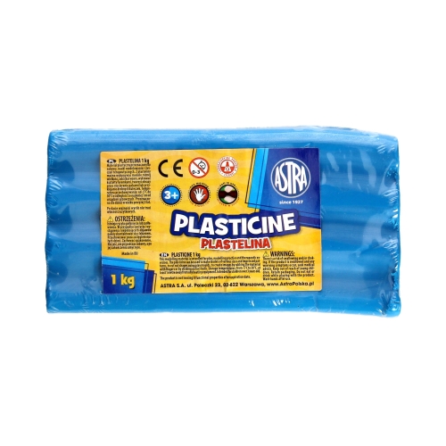 Plastelina 1kg niebieska luz Astra