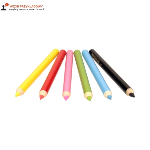 Kredki 6kol oprawa drewniana + temperówka Bambino