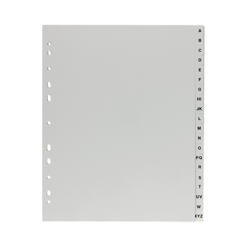 Przekładki PP A4 A-Z szare Maxi