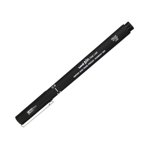 Cienkopis kreślarski 0.8 czarny Uni PIN200