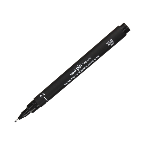 Cienkopis kreślarski 0.8 czarny Uni PIN200