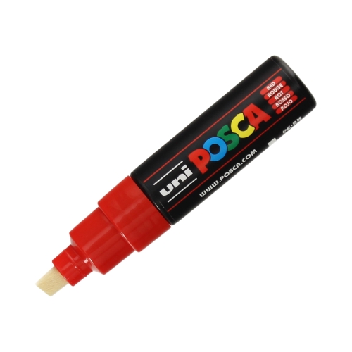 Marker plakatowy 8mm czerwony ścięty Posca PC-8K