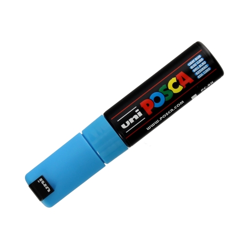 Marker plakatowy 8mm jasnoniebieski ścięty Posca PC-8K