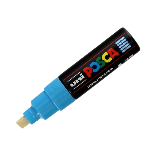 Marker plakatowy 8mm jasnoniebieski ścięty Posca PC-8K