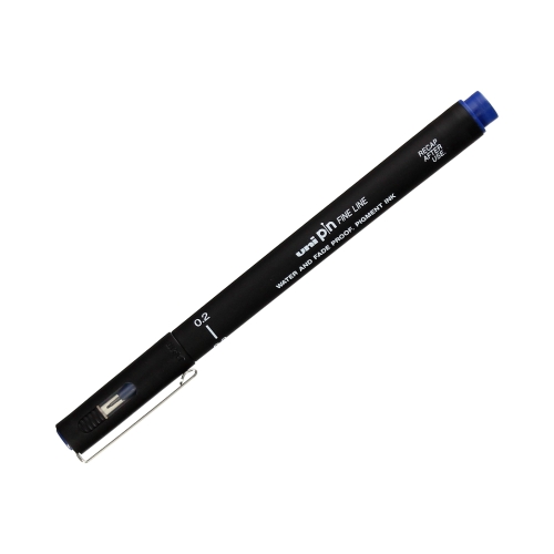 Cienkopis kreślarski 0.2 niebieski Uni PIN200