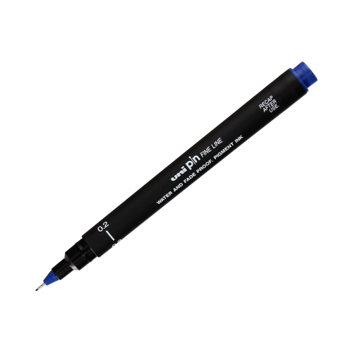 Cienkopis kreślarski 0.2 niebieski Uni PIN200