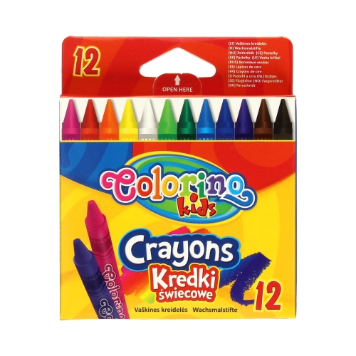 Kredki świecowe 12kol Colorino