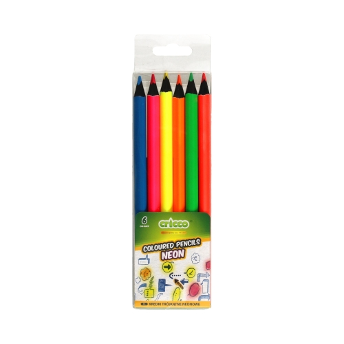 Kredki ołówkowe 6kol BlackWoodJumbo Cricco