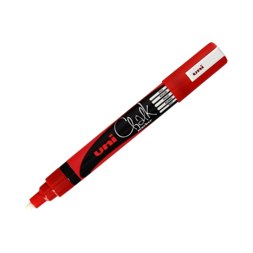 Marker kredowy 1.8-2.5mm czerwony okrągły Uni PWE5M