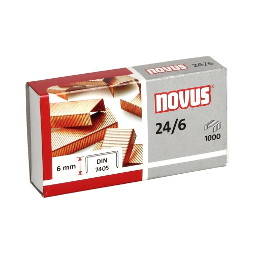 Zszywki 24/6 miedziowane (1000) Novus